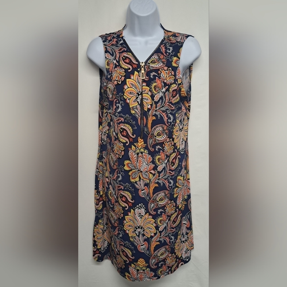 Grace Elements Petite PL Smooth Slinky Stretch Knit Dress Zipper Front Sleeve